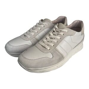 LK Bennett Tatiana Sneakers Size 41 Portugal Leather Suede Trainers Off-White